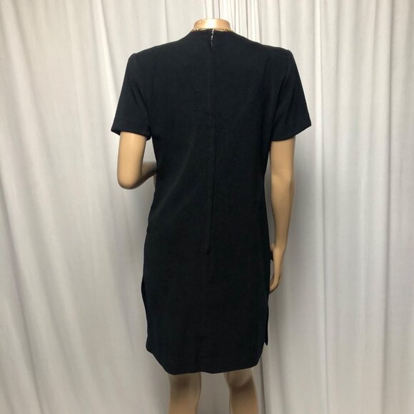 Worthington Dress Womens Size 6P Black Brown Animal Print Two Piece Look Party - Picture 5 of 8